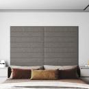 Wandkopfteilen 12 Stk. 90 x 15 cm Hellgrau Stoff