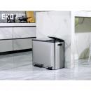 EKO Tretmülleimer EcoCasa 30 L+15 L Mattsilber
