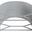 Hochbeet Grau 554x100x68 cm Pulverbeschichteter Stahl