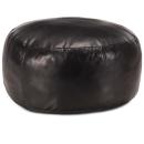 ARDEBO.de - Pouf Schwarz 60 x 30 cm Echtes Ziegenleder