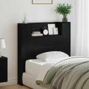 Stauraum Kopfteil mit LED Schwarze Eiche Holzwerkstoff