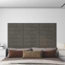 Wandkopfteilen 12 Stk. Dunkelgrau Samt