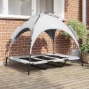 Hundebett Silber Grau 122 x 93 x 106,5 cm Stahl