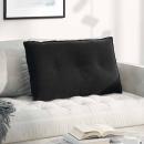 Rücken Kissen Schwarz 80 x 50 cm Cordstoff