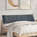 Rücken Kissen Dunkelgrau 200 x 50 cm Cordstoff