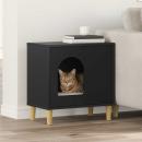 Katzenhaus Schwarz 51 x 30 x 52 cm Holzwerkstoff