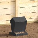Hühnerfütterer Schwarz 30 x 30 x 39 cm Kaltgewalzter Stahl