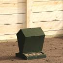 Hühnerfütterer Olive Grün 30 x 30 x 39 cm Kaltgewalzter Stahl