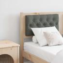 Kopfteil Braun und Dunkelgrau 140 cm Massivholz Kiefer