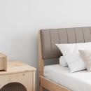 Gepolstertes Kopfteil Taupe 180 cm Massives Kiefernholz