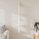 ARDEBO.de - Kratzbaum mit Kratzsäule Wandmontage Creme 142,5 cm