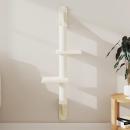 ARDEBO.de - Kratzbaum mit Kratzsäule Wandmontage Creme 108 cm