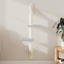 ARDEBO.de - Kratzbaum mit Kratzsäule Wandmontage Hellgrau 108 cm