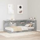 Aufbewahrungskopfteil mit Regal Beton Grau 75 cm Holzwerkstoff