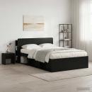 Kopfteil Schrank Schwarz 135 x 18,5 x 80 cm Holzwerkstoff