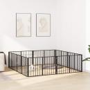 Hundetor 8 stk. Schwarz 100 x 60 cm Verzinkter Stahl