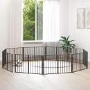 Hundetor 10 stk. Schwarz 100 x 60 cm Verzinkter Stahl