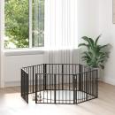 Hundetor 6 stk. Schwarz 80 x 60 cm Verzinkter Stahl