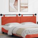 Hängendes Kopfteil Mit LED Licht Rot-Orange Cordstoff
