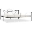 Bettgestell Schwarz Metall 200×200 cm