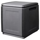 Garten-Aufbewahrungsbox 54x53x57 cm 130 L Dunkelgrau Schwarz