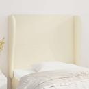 Kopfteil mit Ohren Creme 83x23x118/128 cm Kunstleder