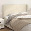 Kopfteil mit Ohren Creme 163x23x118/128 cm Kunstleder