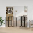 Hundetor 4 stk. Schwarz 80 x 100 cm Verzinkter Stahl