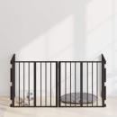 Hundetor 4 stk. Schwarz 60 x 60 cm Verzinkter Stahl