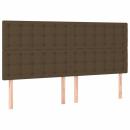 Kopfteil Dunkelbraun 160 x 5 x 118/128 cm Stoff