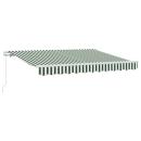 ARDEBO.de - Einziehbare Markise Grün 250 x 200 cm Stoff
