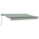 ARDEBO.de - Einziehbare Markise Grün 350 x 200 cm Stoff