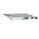 ARDEBO.de - Einziehbare Markise Grün 350 x 200 cm Stoff