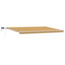 ARDEBO.de - Ausziehbare Markise Mehrfarbig 500 x 350 cm Stoff und Aluminium