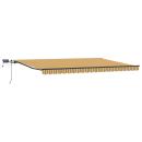 ARDEBO.de - Ausziehbare Markise Mehrfarbig 500 x 350 cm Stoff und Aluminium