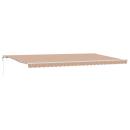 ARDEBO.de - Ausziehbare Markise Mehrfarbig 600 x 350 cm Stoff und Aluminium