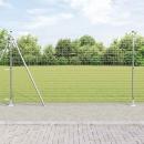 Zaunpfosten mit Betonbasis 26 Stk. Silber