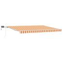 ARDEBO.de - Ausziehbare Markise Gelb und Orange 450 x 350 cm