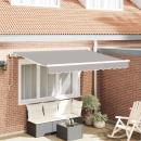 Einziehbare Markise Hellgrau 300 x 200 cm Stoff