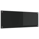 Küchenrückwand Schwarz 110 x 40 cm Gehärtetes Glas