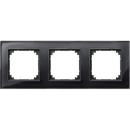 MERTEN 489303 Echtglasrahmen 3fach Onyxschw.