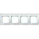 MERTEN 489419 Echtglasrahm.4fach Brillantweiß