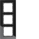 BERKER 10136616 Glasrahmen 3fach B.7 Glas schwa