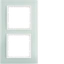 BERKER 10126909 Glasrahmen 2fach, B.7, Glas pw