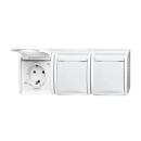 BUSCH-JAEGER 2300/3 EWN-54 SCHUKO Dreifachsteckdose