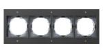 GIRA 021467 Rahmen 4fach anthrazit TX44