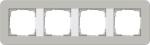 GIRA 0214412  Abdeckr. 4f Gira E3 Grau/RW