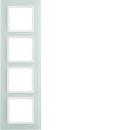 BERKER 10146909 Glasrahmen 4fach, B.7, Glas pw