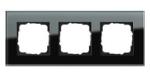 GIRA 021305 RAHMEN 3FACH GLAS SCHWARZ