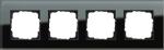 GIRA 021405 RAHMEN 4FACH GLAS SCHWARZ